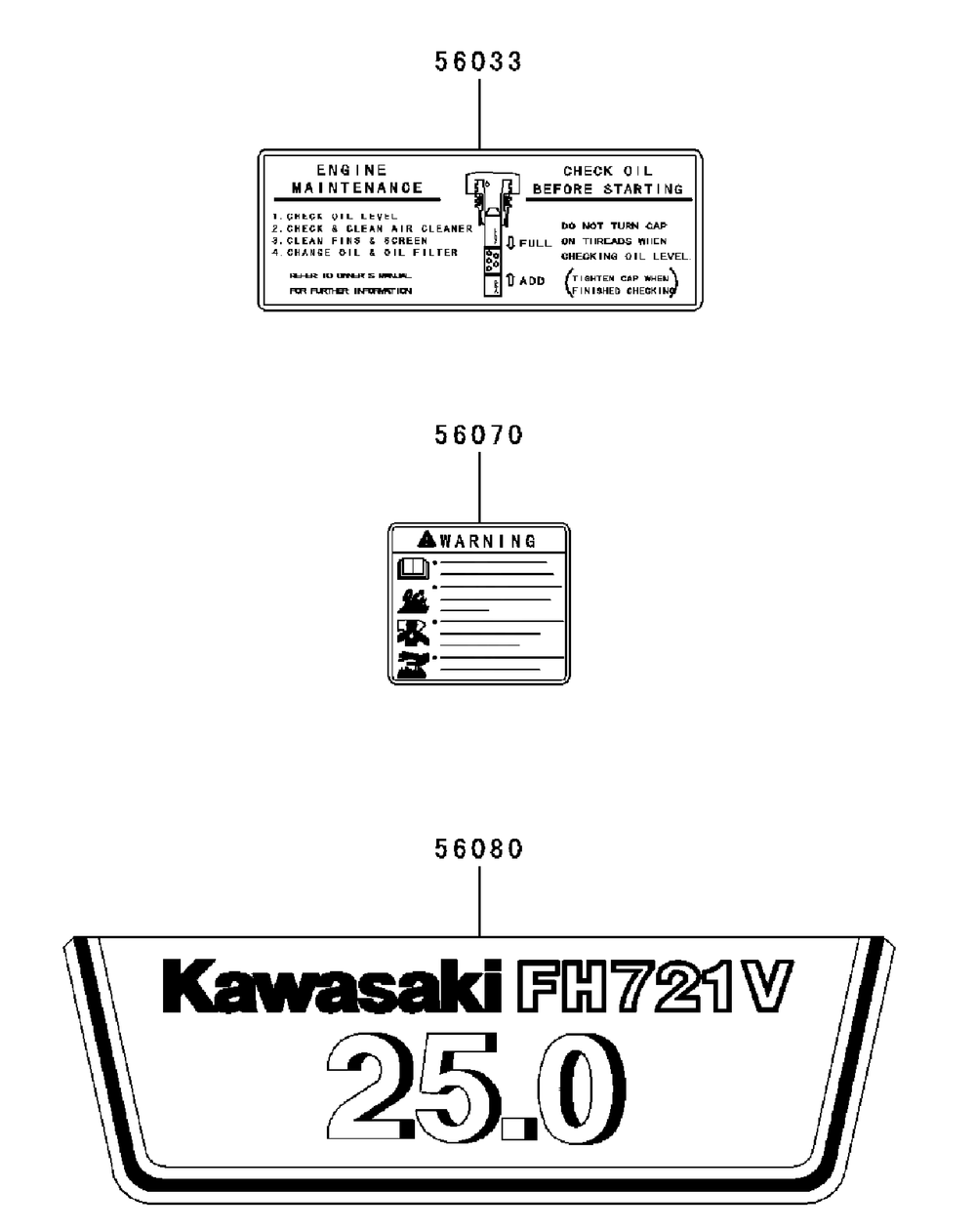 Fh721v As26 Label Diagram and Parts List for M60-KW 53BB5D8X750-25HP-OHV Cub Cadet Lawn Tractor